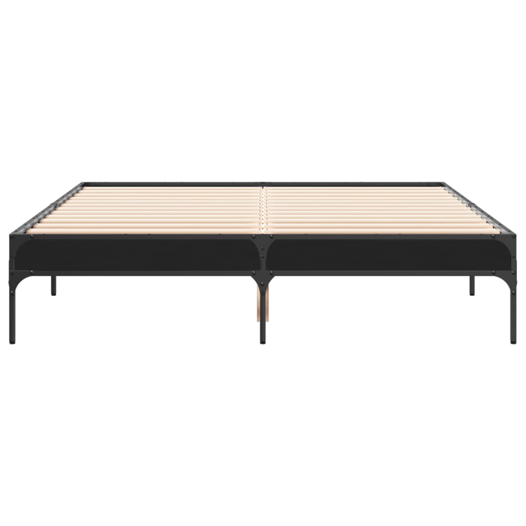 Bed Frame without Mattress Black 135x190 cm Double